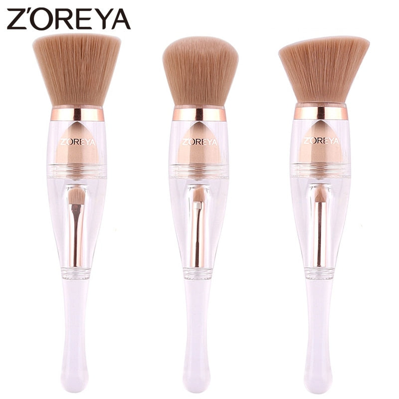 Zoreya Travel 3in1 Multipurpose Portable Makeup Brush