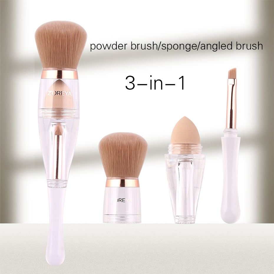 Zoreya Travel 3in1 Multipurpose Portable Makeup Brush