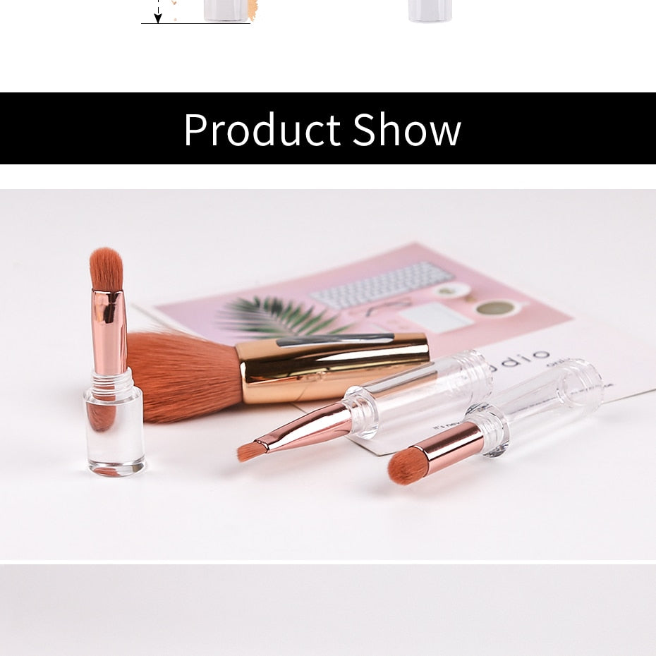 Zoreya Travel 3in1 Multipurpose Portable Makeup Brush