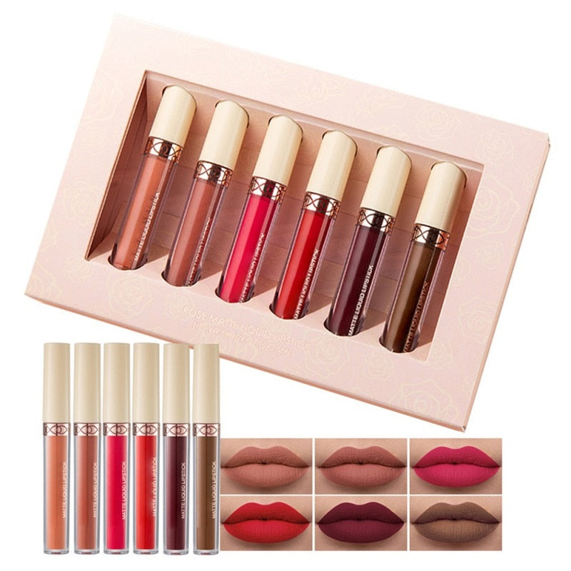 BEAUTY GLAZED Lip Gloss 6pc Set